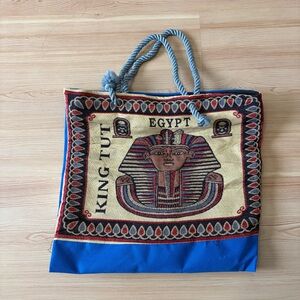 Egypt King Tut Woven Tote Bag